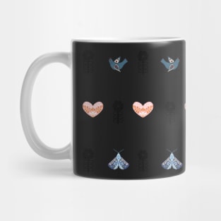 Hearts, Moths & Birds Mug